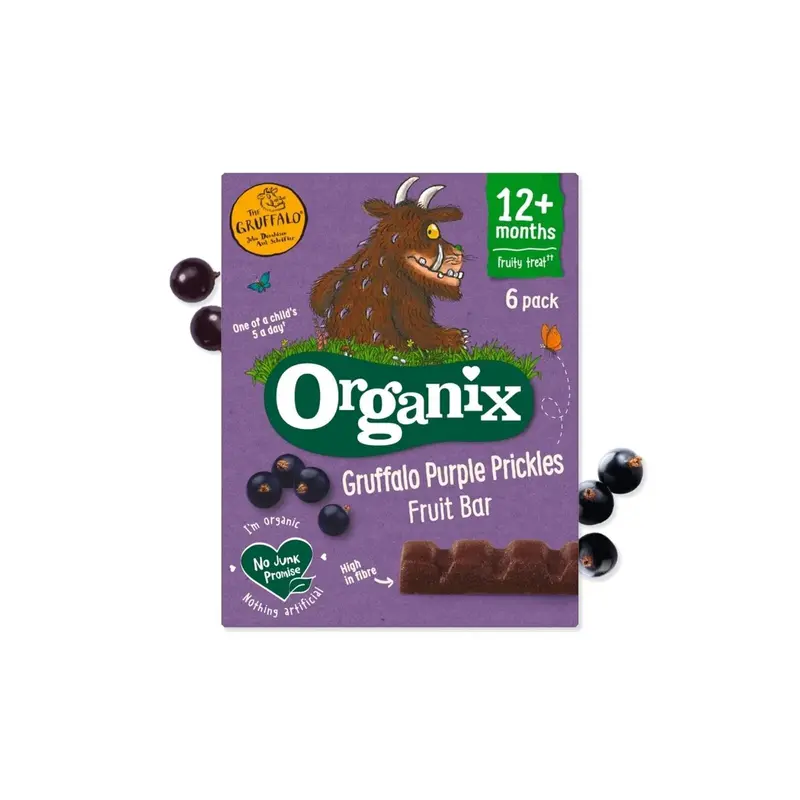 Organix Gruffalo Blackcurrant Fruit Bar 12+ Months 102G (6X17g) 2