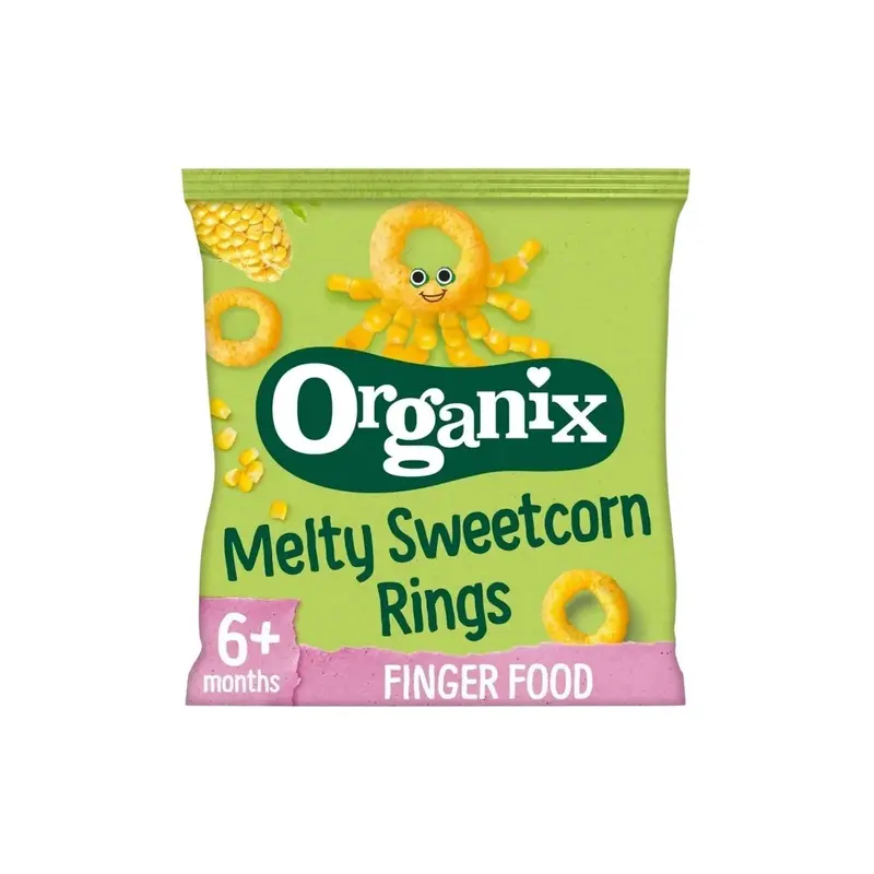 Organix Melty Sweetcorn Rings 6+ Months 20G 1