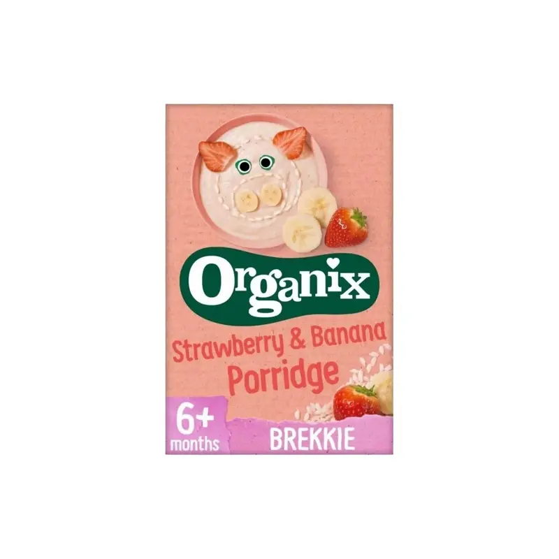 Organix Strawberry & Banana Porridge 6+ Months 120G 1
