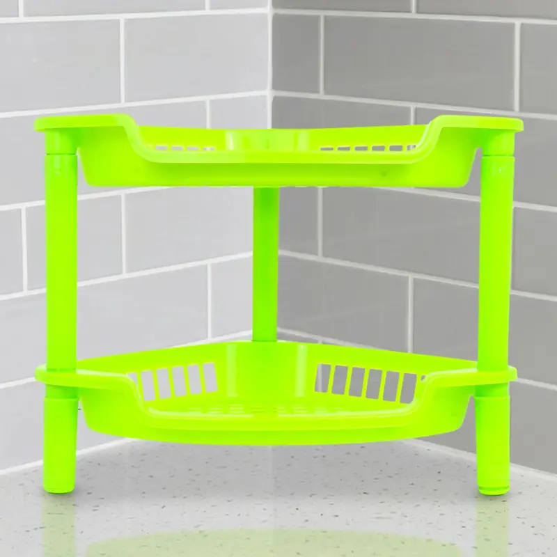 Organizador De Cocina Con 2 Repisas, Color Verde 2