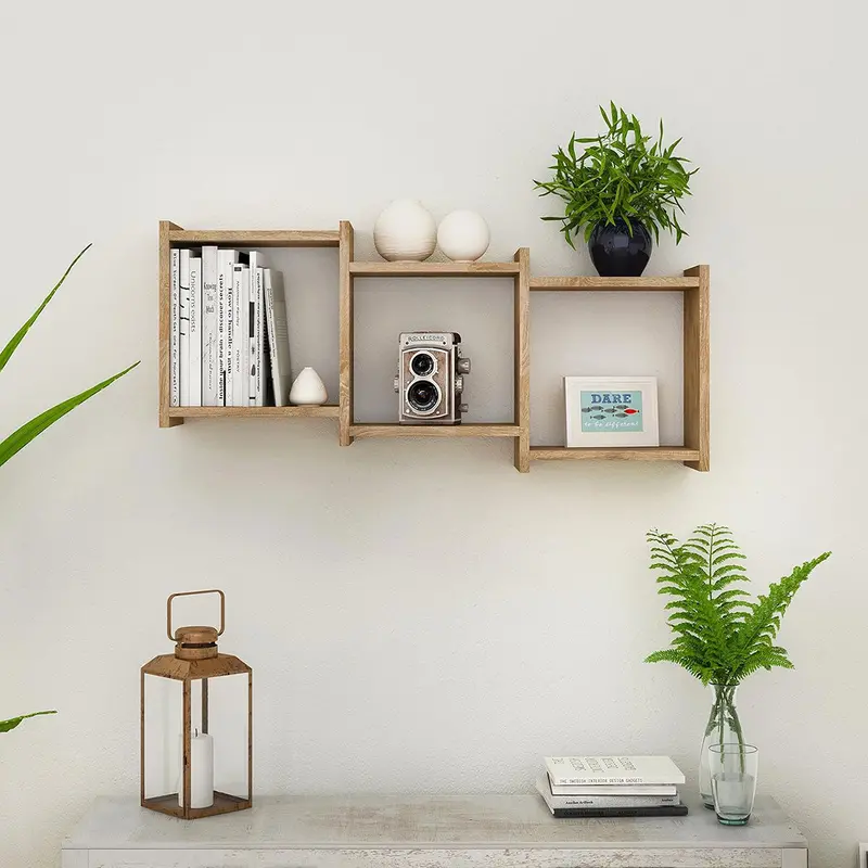 Organizador Decorativo Flotante De 3 Cubos, Danya B 1