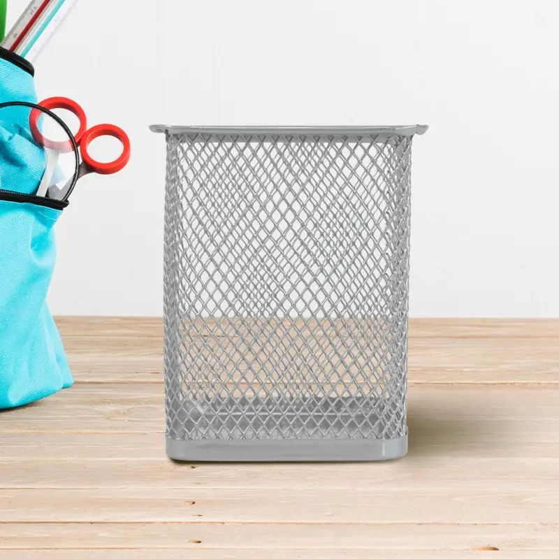 Organizador Malla De Escritorio Color Plata 1