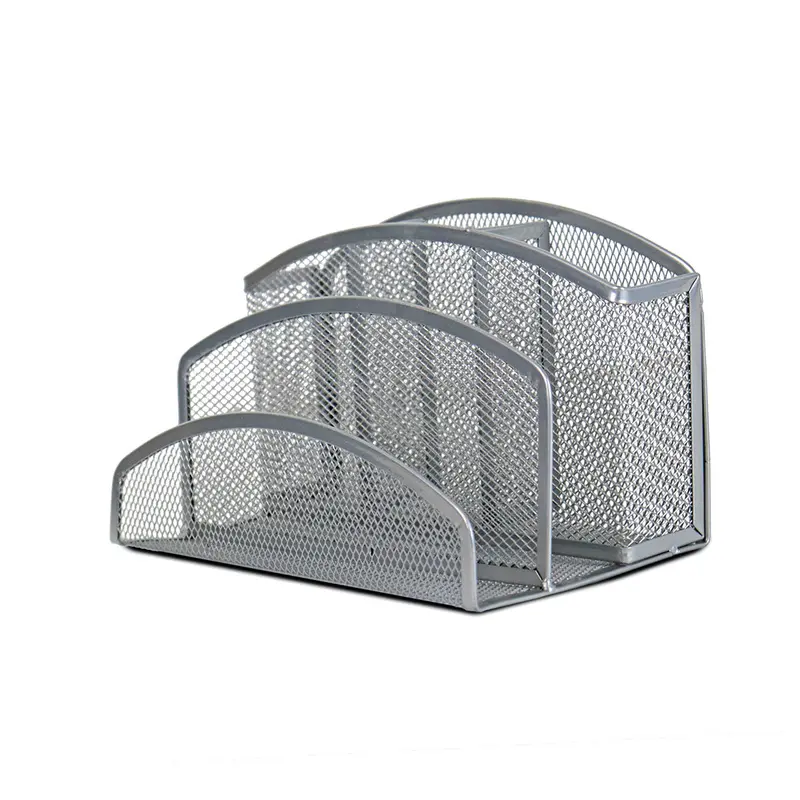 Organizador Malla De Escritorio Color Plata 2