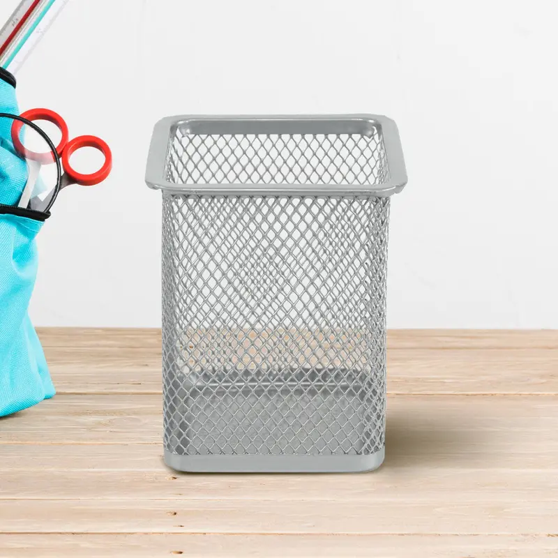 Organizador Malla De Escritorio Color Plata 2