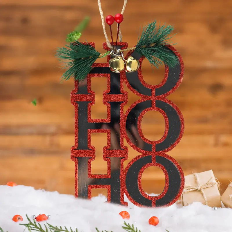 Ornamento Colgante "Ho Ho Ho" Color Rojo 2