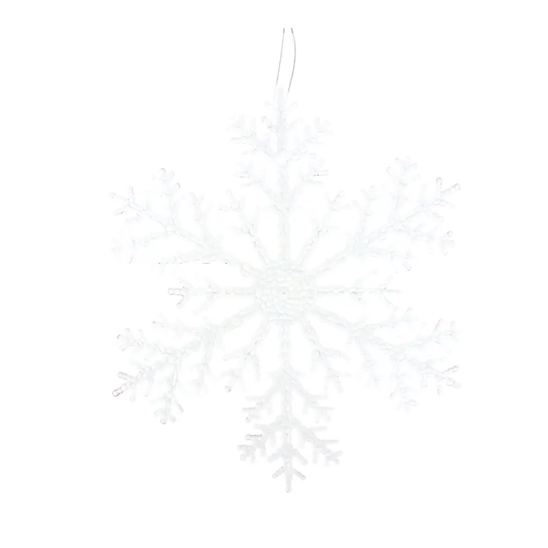 Ornamento, Copo De Nieve Jumbo, Color Blanco 2