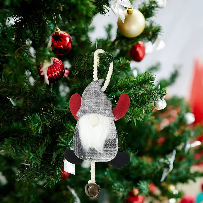 Ornamento De Felpa En Forma De Gnomo Navideño 1
