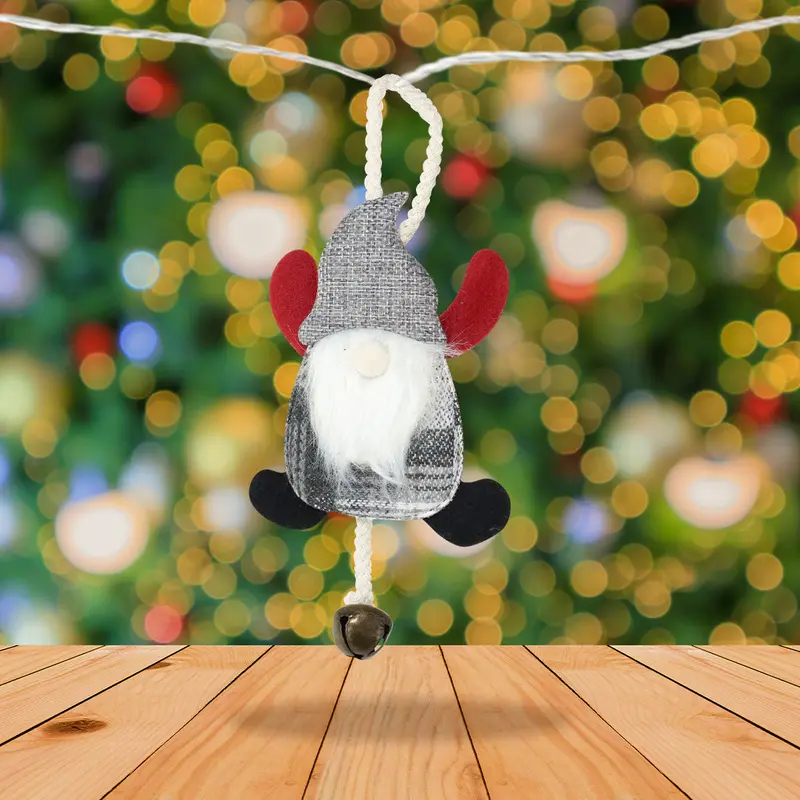 Ornamento De Felpa En Forma De Gnomo Navideño 2