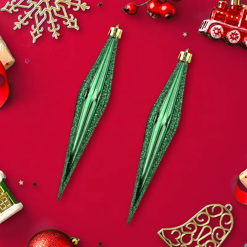 Ornamento Diamante, 2 Pzas, Color Verde 2