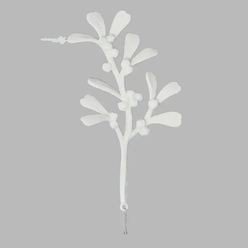 Ornamento En Forma De Muérdago Color Blanco 1