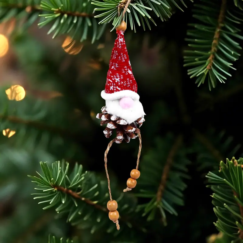Ornamento Navideño, Gnomo, Color Gris 1