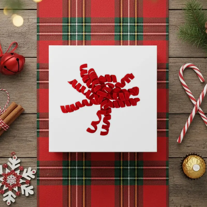 Ornamento Navideño, Moño, Color Rojo 1