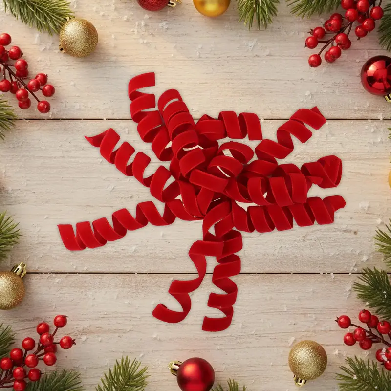 Ornamento Navideño, Moño, Color Rojo 2
