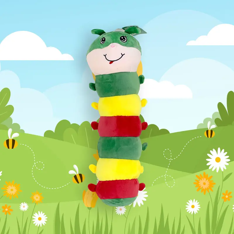 Oruga De Peluche Color Verde 1