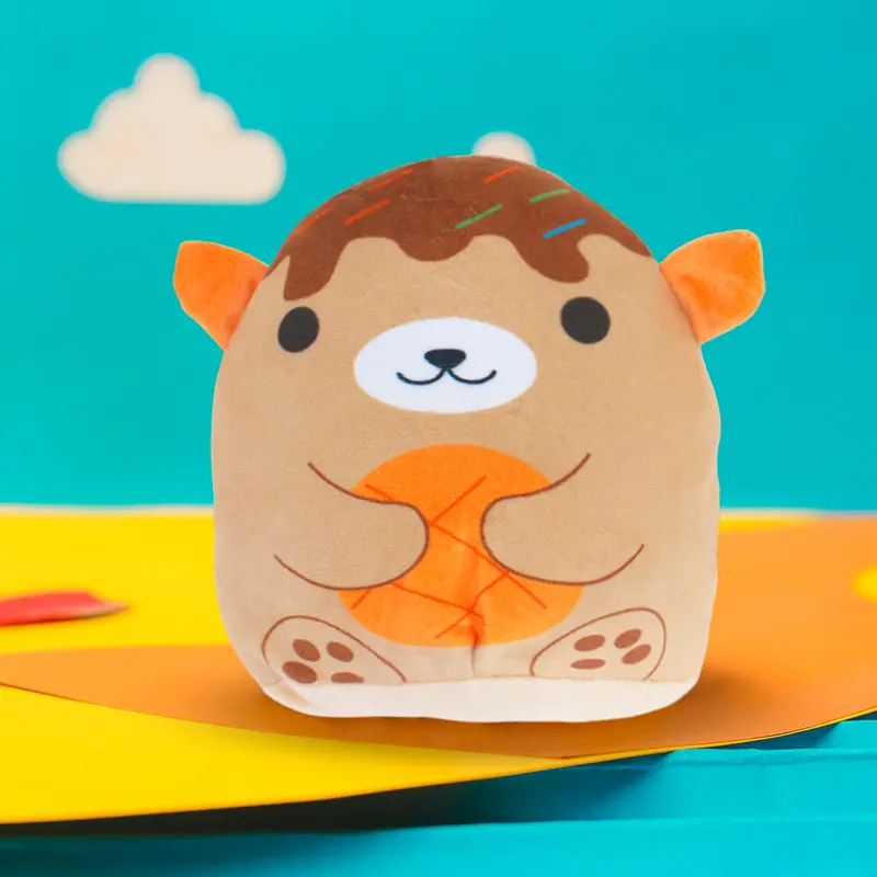 Osito De Peluche Color Café Con Naranja 1