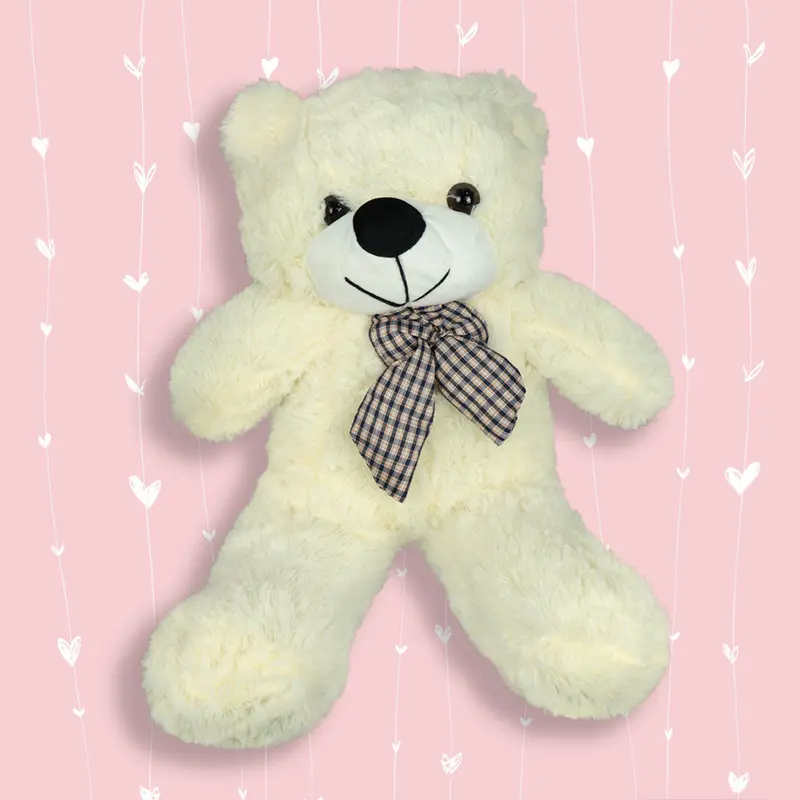 Osito De Peluche Mediano En Color Blanco 55Cm 1
