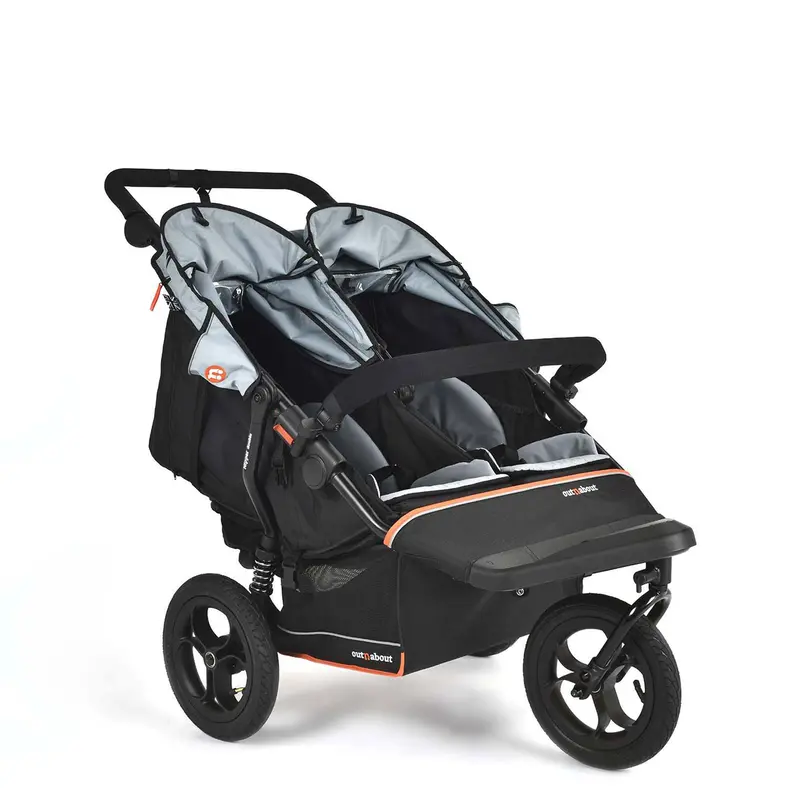 Out N About Double Nipper V6 In Rocksalt Grey 2