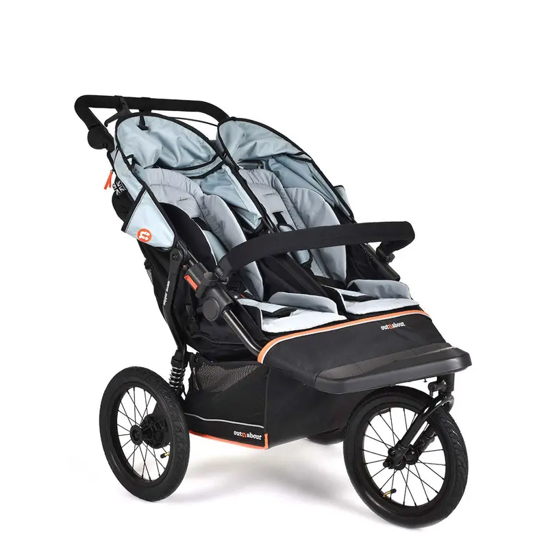 Out N About Nipper Double V6 Plus In Rocksalt Grey 2