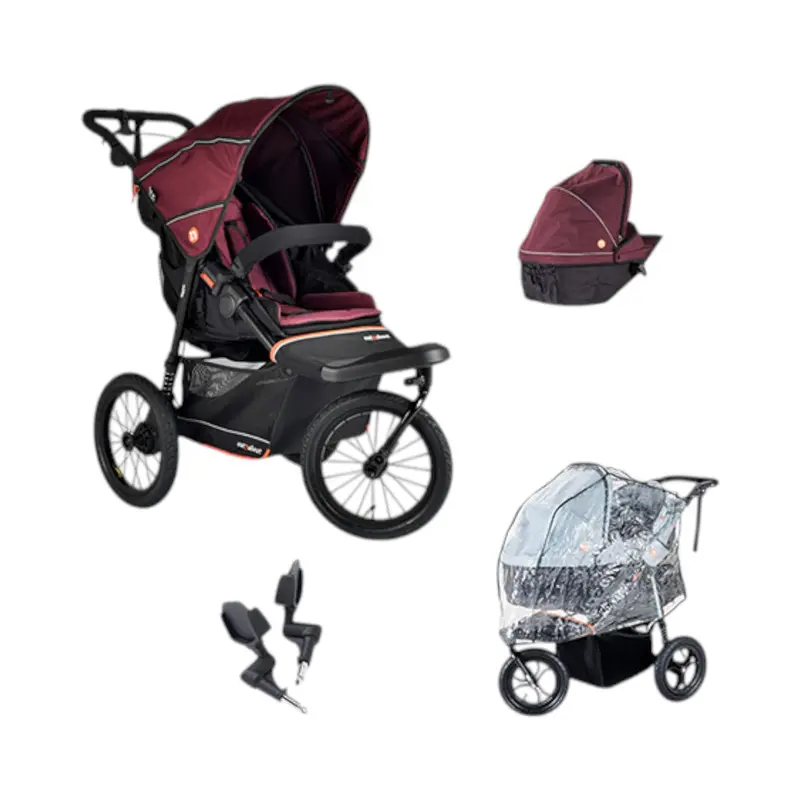 Out N About Nipper V6 Plus Newborn Bundle In Brambleberry Red 1
