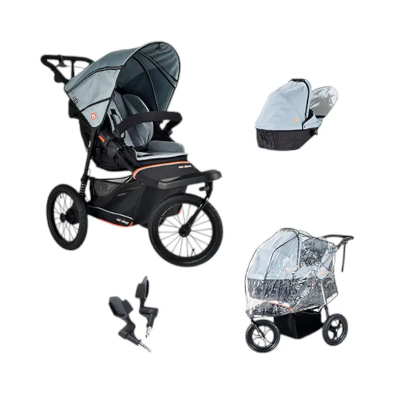 Out N About Nipper V6 Plus Newborn Bundle In Rocksalt Grey 1