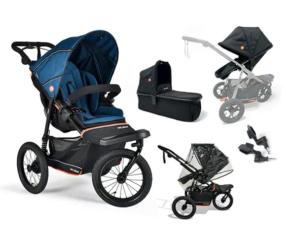Out N About Nipper V6 Plus Switch Newborn Bundle In Highland Blue 1