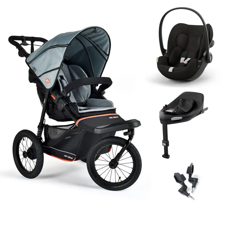 Out N About Nipper V6 Plus Travel System In Rock Salt Grey 2