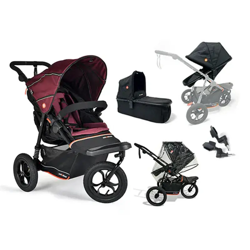 Out N About Nipper V6 Switch Newborn Bundle In Brambleberry Red 1