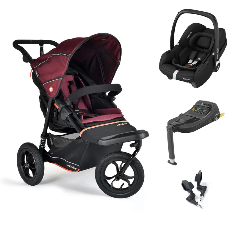 Out N About Nipper V6 Travel System In Brambleberry Red 1