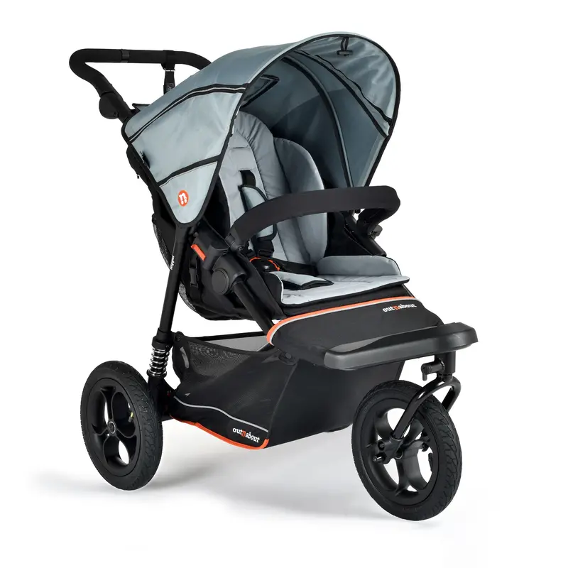 Out N About Single Nipper V6 In Rocksalt Grey 1