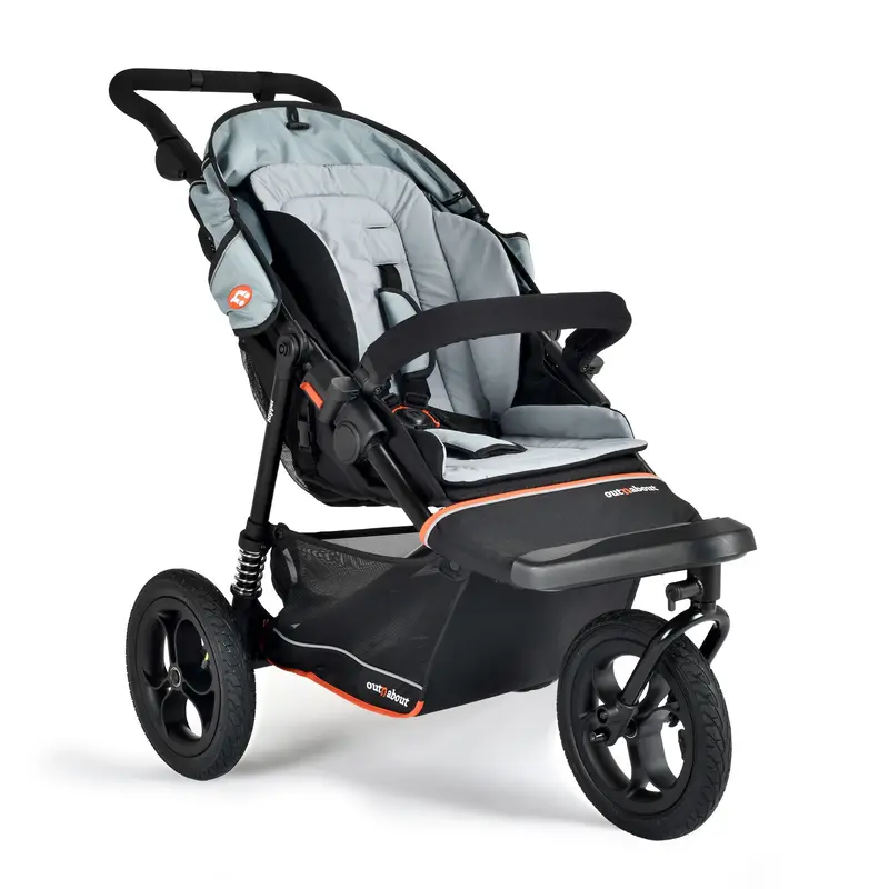 Out N About Single Nipper V6 In Rocksalt Grey 2