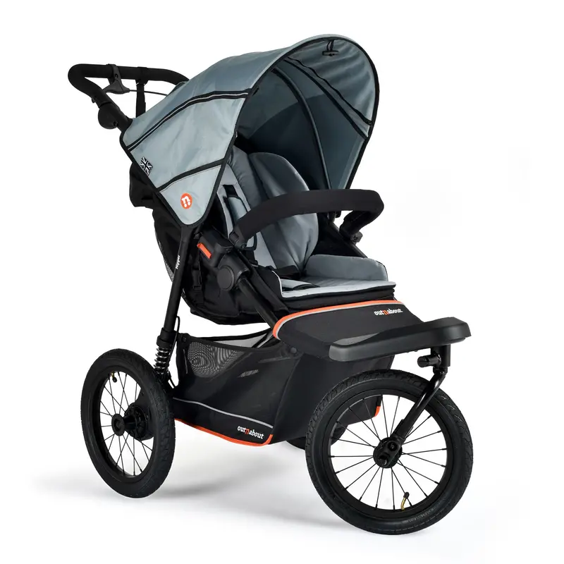 Out N About Single Nipper V6 Plus In Rocksalt Grey 1
