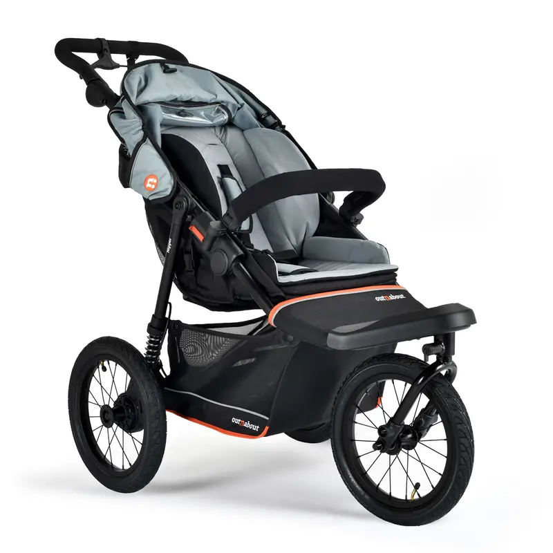 Out N About Single Nipper V6 Plus In Rocksalt Grey 2