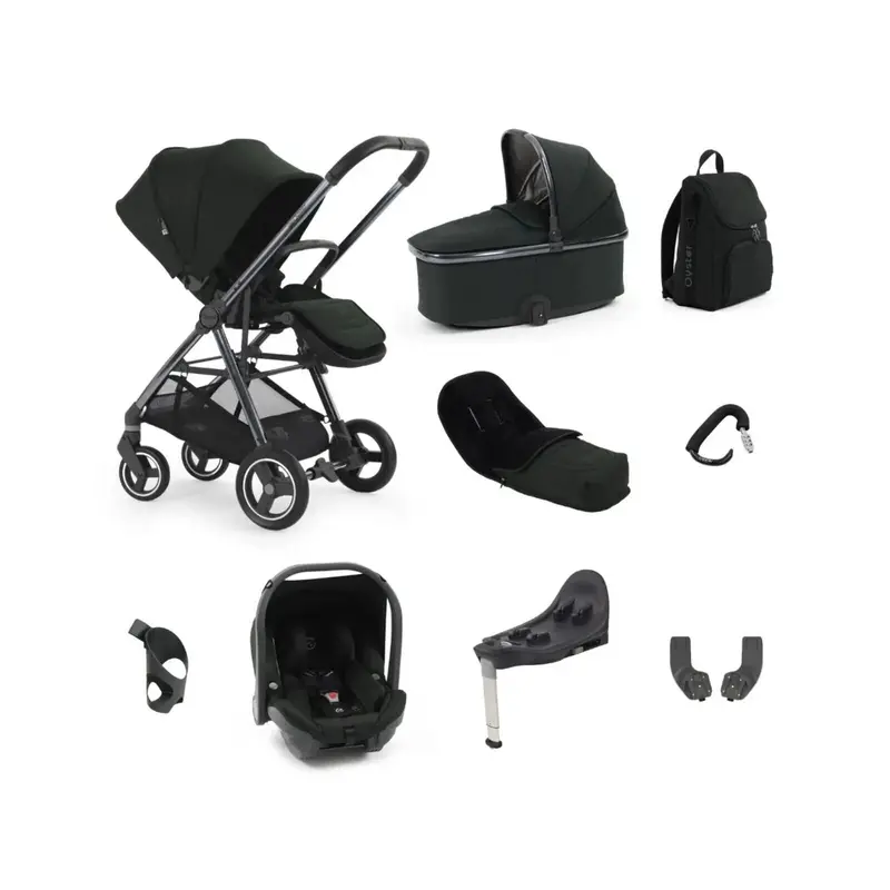 Oyster Gravity+ Stroller Bundle 9 Pcs - Black Olive 1