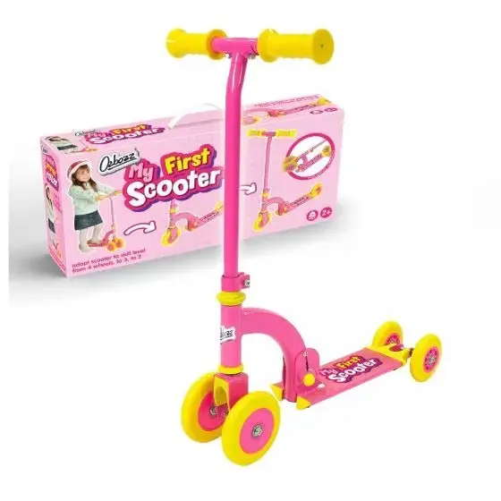 Ozbozz My First Scooter Folding - Pink (4 Wheels) 1