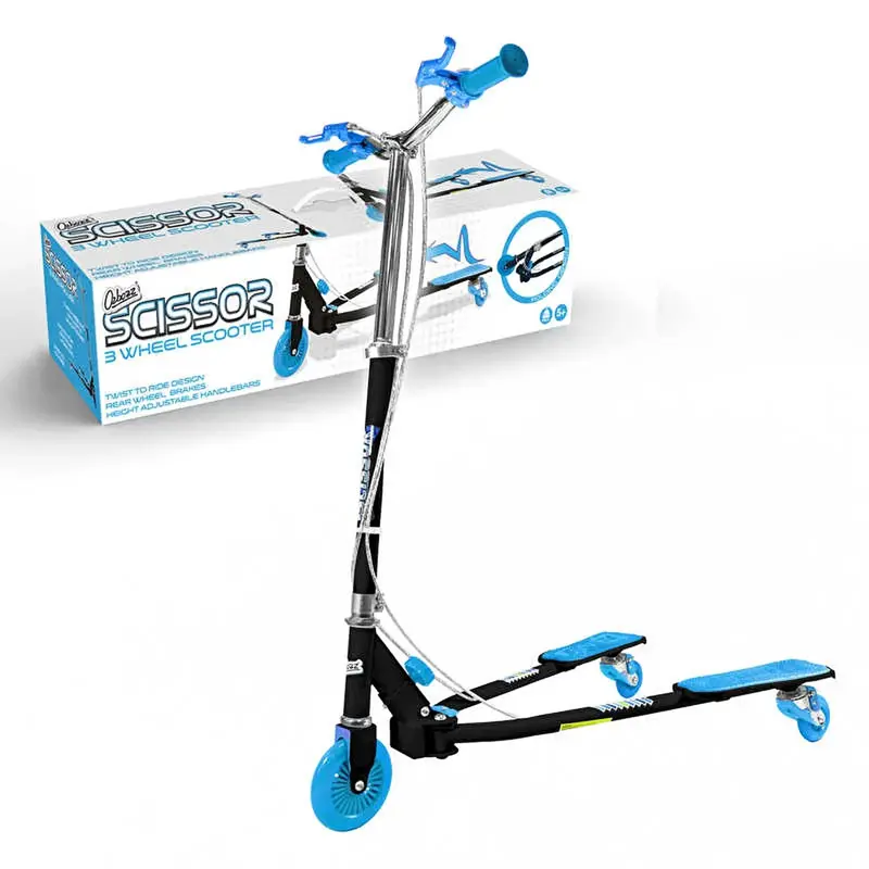 Ozbozz Scissor Scooter Black & Blue 1