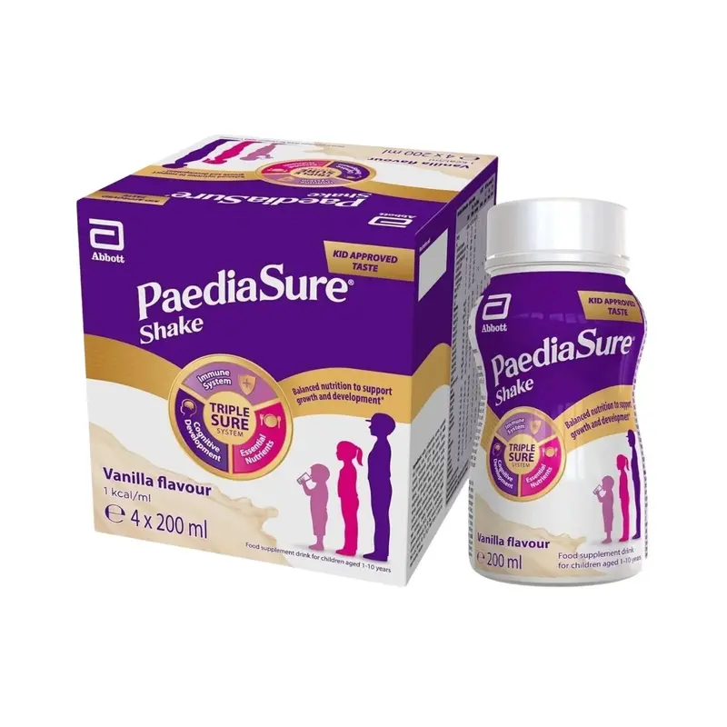 Paediasure Shake Vanilla Flavoured 800Ml (4X200ml) 1