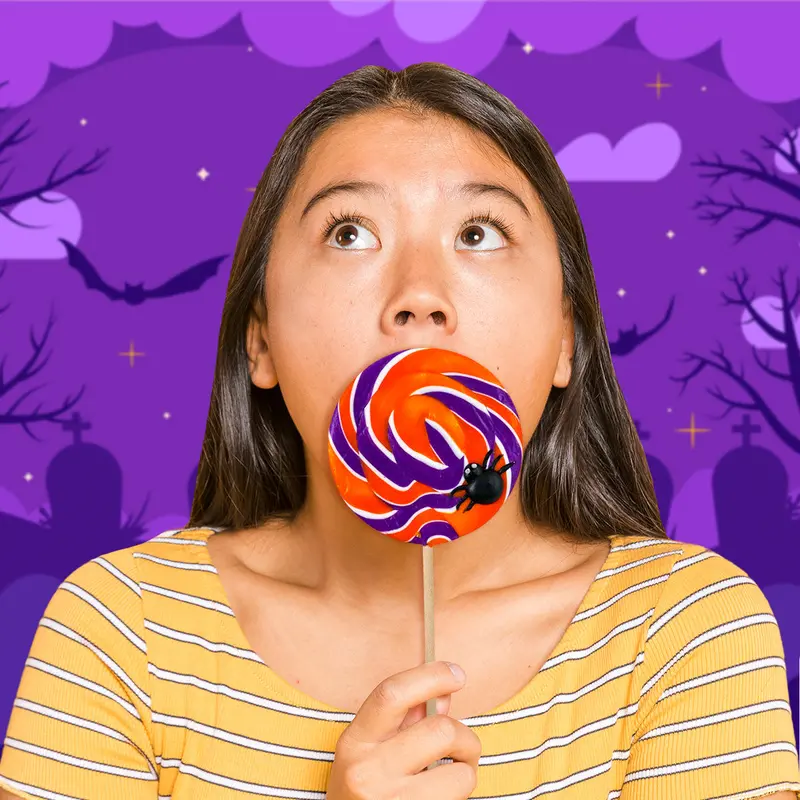 Paleta De Caramelo, Araña, Color Morado, Halloween 1