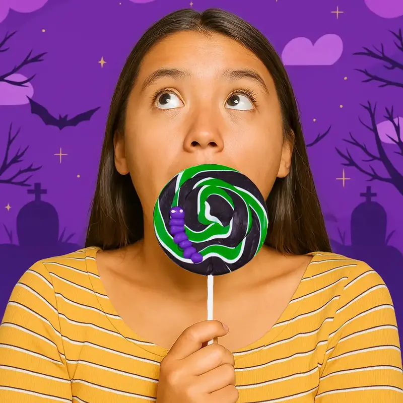 Paleta De Caramelo, Araña, Color Verde, Halloween 1