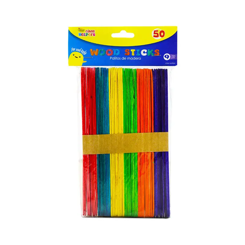 Palitos De Madera Didácticos En Colores 50Pzas 1