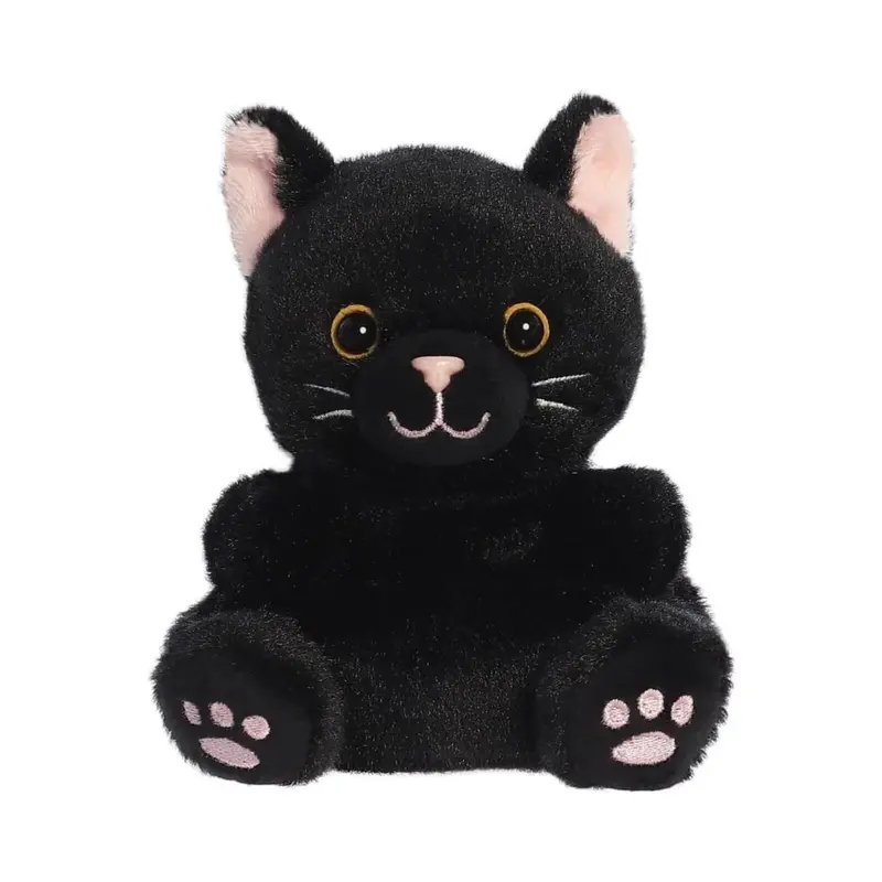 Palm Pals Twilight Black Cat Soft Toy 12Cm 1