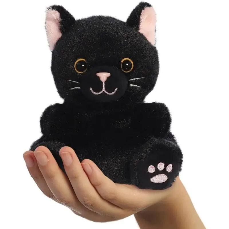 Palm Pals Twilight Black Cat Soft Toy 12Cm 2