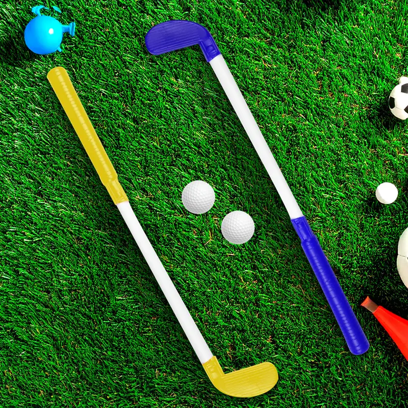 Palos De Golf De Juguete, 4 Pzas, Color Amarillo Y Azul 1