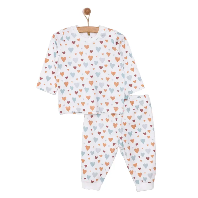 Pambuliq Baby Girl Long Sleeve Pyjamas Set - Beige 1