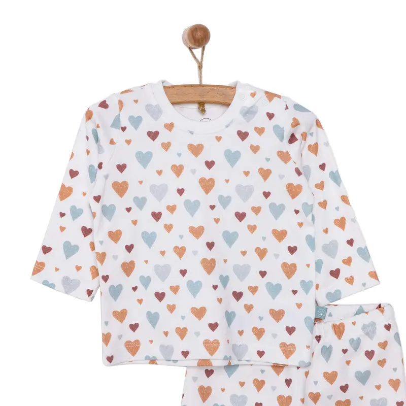 Pambuliq Baby Girl Long Sleeve Pyjamas Set - Beige 3