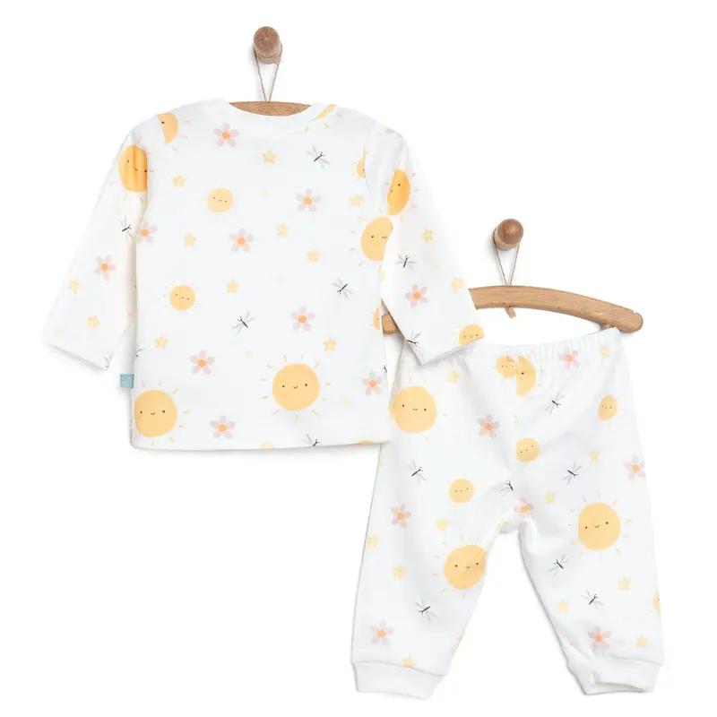 Pambuliq Baby Girl Long Sleeve Pyjamas Set - Light Yellow 2