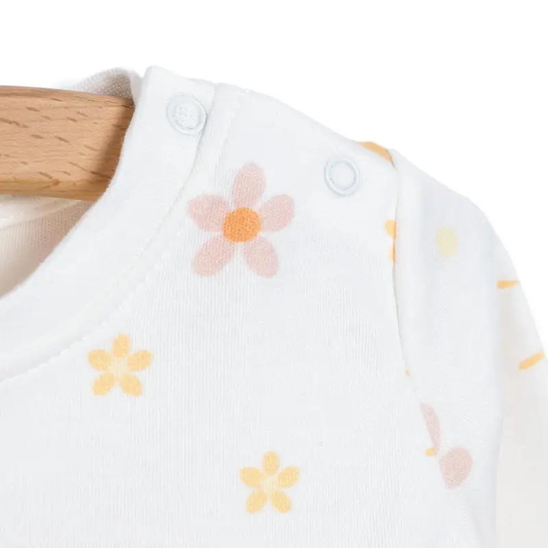 Pambuliq Baby Girl Long Sleeve Pyjamas Set - Light Yellow 4