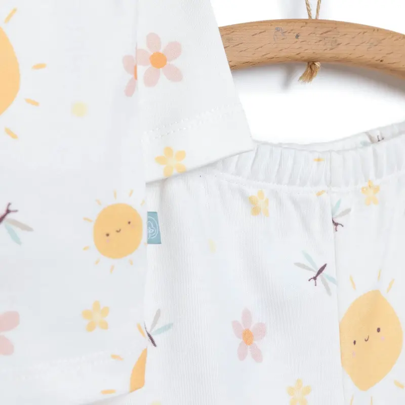 Pambuliq Baby Girl Long Sleeve Pyjamas Set - Light Yellow 5