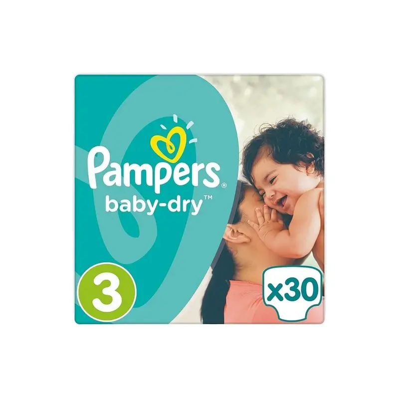 Pampers Baby Dry Size 3 - 30 Nappies 1