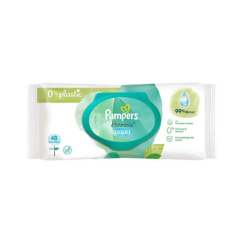 Pampers Harmonie Aqua Baby Wipes 48 Pcs 1