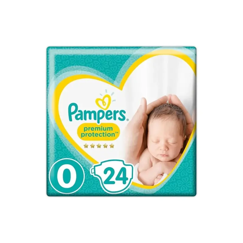 Pampers New Baby Size 0 Premium Protection - 24 Nappies 1